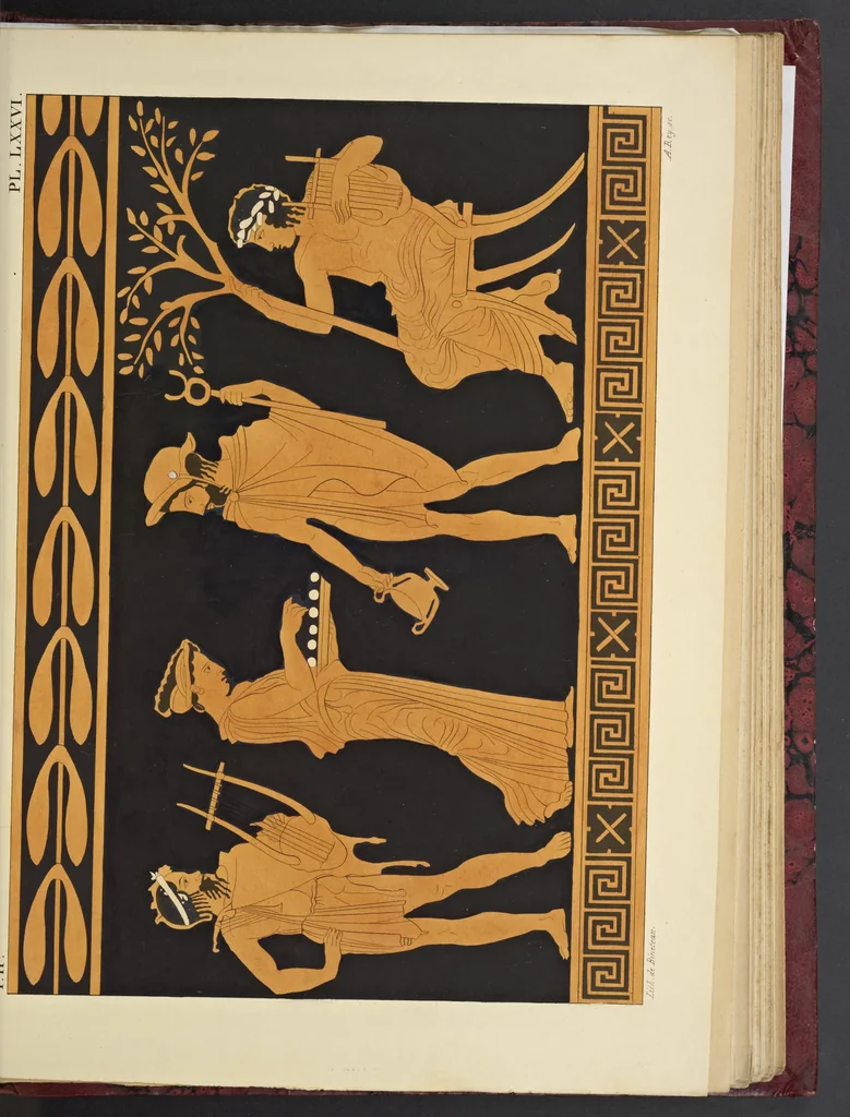 An illustration from Élite des monuments céramographiques; matériaux pour l'histoire des religions et des moeurs de l'antiquité;, 1844, leaf 696