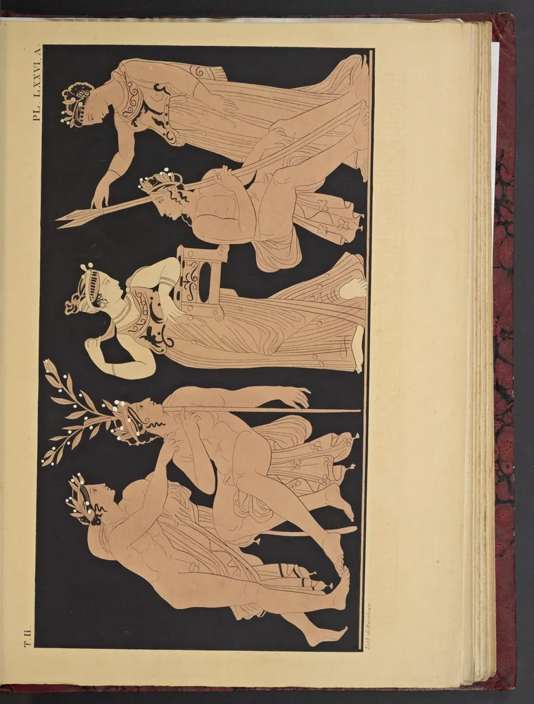 An illustration from Élite des monuments céramographiques; matériaux pour l'histoire des religions et des moeurs de l'antiquité;, 1844, leaf 698