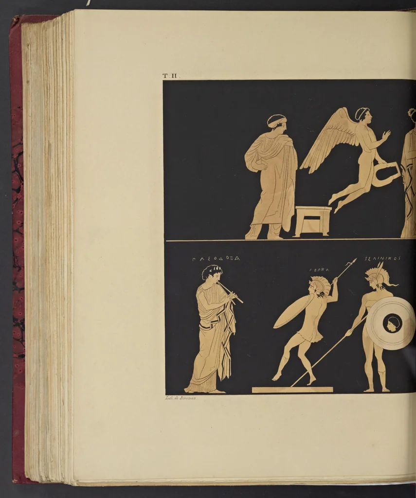 An illustration from Élite des monuments céramographiques; matériaux pour l'histoire des religions et des moeurs de l'antiquité;, 1844, leaf 709