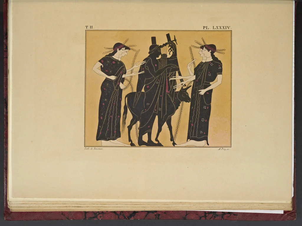 An illustration from Élite des monuments céramographiques; matériaux pour l'histoire des religions et des moeurs de l'antiquité;, 1844, leaf 718