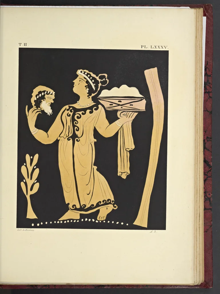 An illustration from Élite des monuments céramographiques; matériaux pour l'histoire des religions et des moeurs de l'antiquité;, 1844, leaf 720