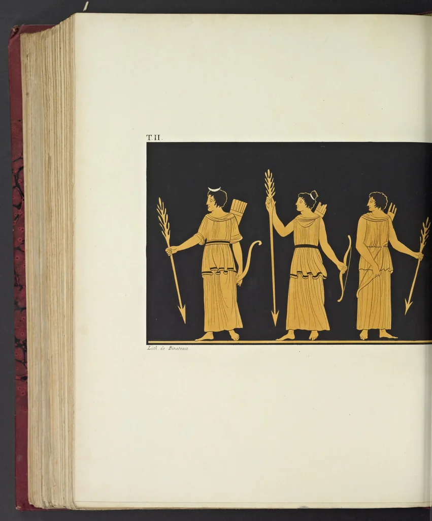 An illustration from Élite des monuments céramographiques; matériaux pour l'histoire des religions et des moeurs de l'antiquité;, 1844, leaf 753