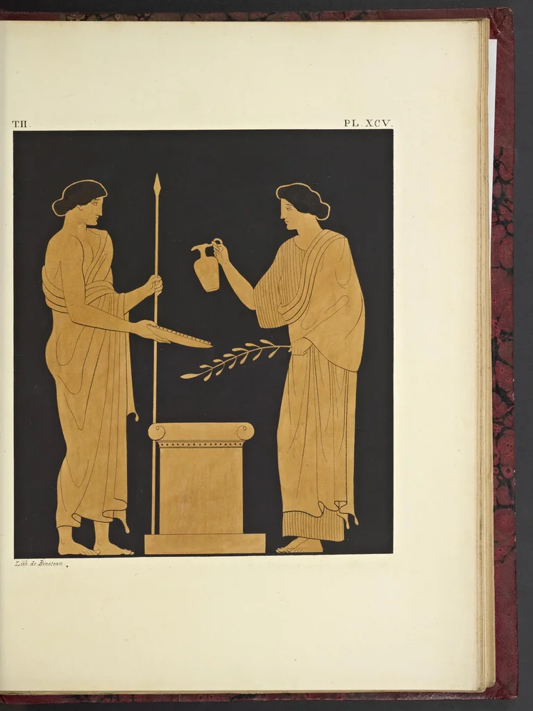 An illustration from Élite des monuments céramographiques; matériaux pour l'histoire des religions et des moeurs de l'antiquité;, 1844, leaf 758