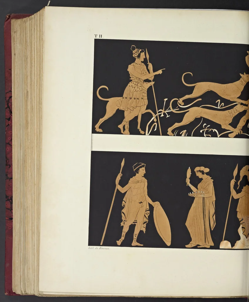 An illustration from Élite des monuments céramographiques; matériaux pour l'histoire des religions et des moeurs de l'antiquité;, 1844, leaf 779