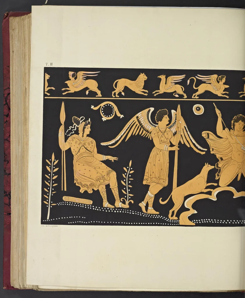 An illustration from Élite des monuments céramographiques; matériaux pour l'histoire des religions et des moeurs de l'antiquité;, 1844, leaf 787