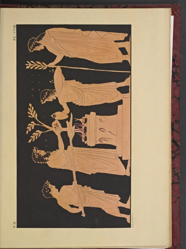 An illustration from Élite des monuments céramographiques; matériaux pour l'histoire des religions et des moeurs de l'antiquité;, 1844, leaf 798
