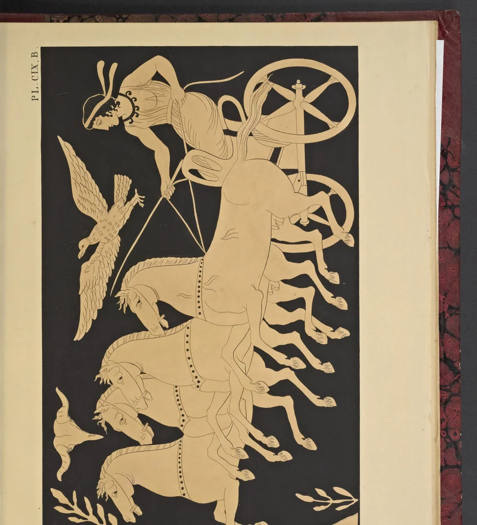 An illustration from Élite des monuments céramographiques; matériaux pour l'histoire des religions et des moeurs de l'antiquité;, 1844, leaf 806