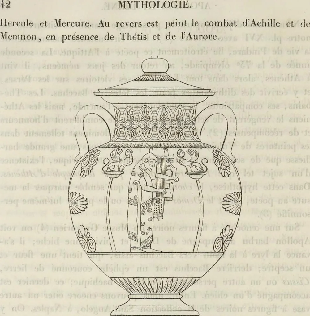 An illustration from Élite des monuments céramographiques; matériaux pour l'histoire des religions et des moeurs de l'antiquité;, 1844, leaf 99