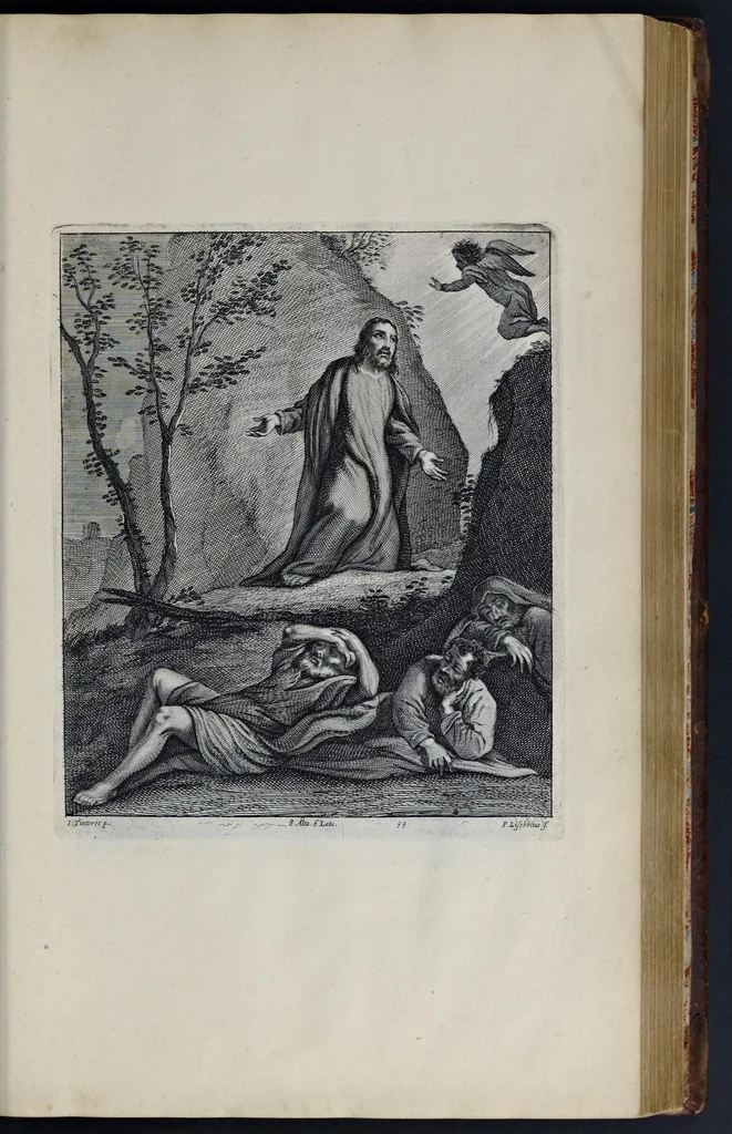 An illustration from Davidis Teniers Antverpiensis, pictoris, et a cubiculis ser.mis principibus Leopoldo Guil. archiduci et Ioanni Austriaco, Theatrum pictorium : in quo exhibentur ipsius manu delineatae, eiusque curâ in aes incisae picturae, archetipae italicae, quas ipse ser.mus archidux in pinacothecam suam Bruxellis collegit, 1673, leaf 194