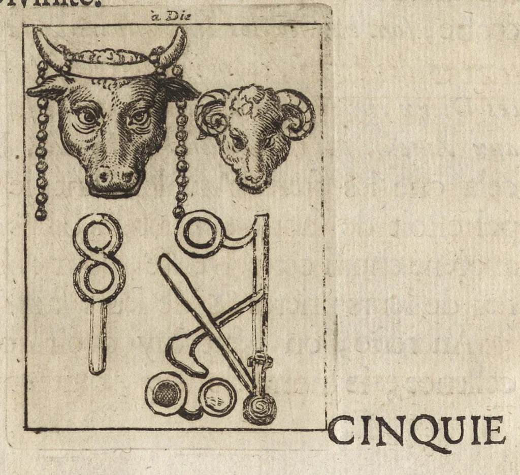 An illustration from Recherches curieuses d'antiquité, contenues en plusieurs dissertations sur des medailles, bas-reliefs, statues, mosaiques, & inscriptions antiques : enrichies d'un grand nombre de figures en taille douce, 1683, leaf 105