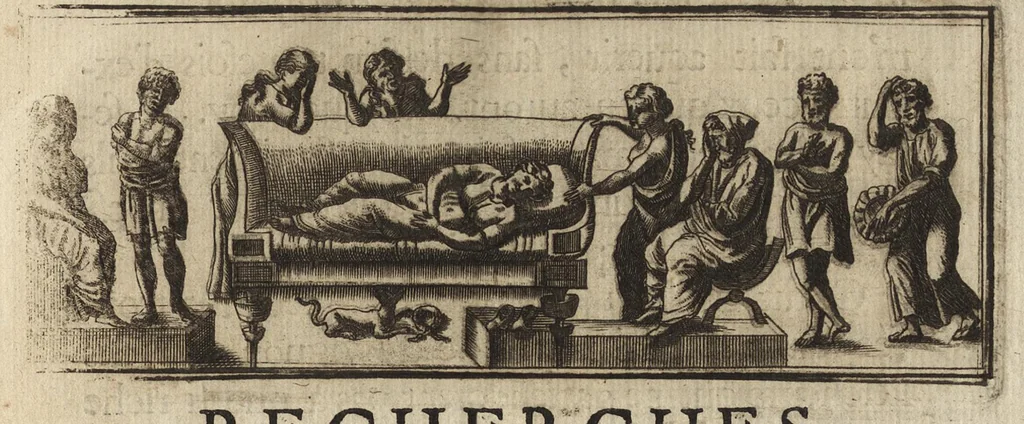 An illustration from Recherches curieuses d'antiquité, contenues en plusieurs dissertations sur des medailles, bas-reliefs, statues, mosaiques, & inscriptions antiques : enrichies d'un grand nombre de figures en taille douce, 1683, leaf 28