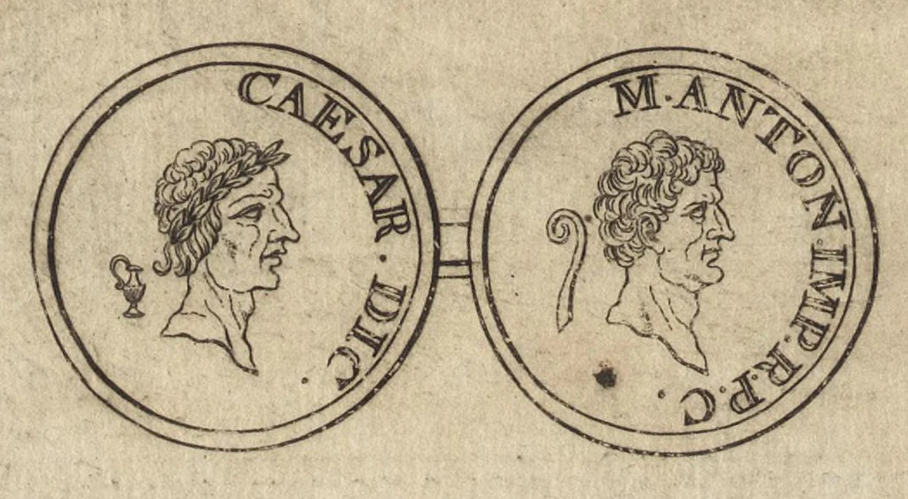 An illustration from Recherches curieuses d'antiquité, contenues en plusieurs dissertations sur des medailles, bas-reliefs, statues, mosaiques, & inscriptions antiques : enrichies d'un grand nombre de figures en taille douce, 1683, leaf 381