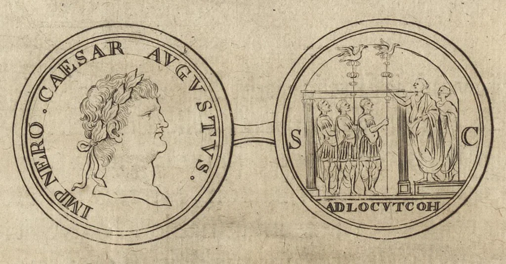 An illustration from Recherches curieuses d'antiquité, contenues en plusieurs dissertations sur des medailles, bas-reliefs, statues, mosaiques, & inscriptions antiques : enrichies d'un grand nombre de figures en taille douce, 1683, leaf 389