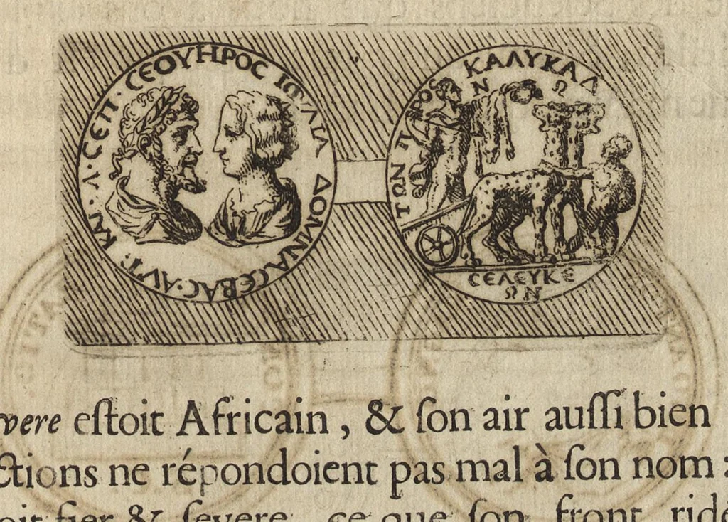 An illustration from Recherches curieuses d'antiquité, contenues en plusieurs dissertations sur des medailles, bas-reliefs, statues, mosaiques, & inscriptions antiques : enrichies d'un grand nombre de figures en taille douce, 1683, leaf 410
