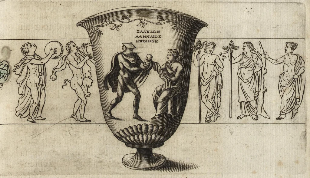 An illustration from Recherches curieuses d'antiquité, contenues en plusieurs dissertations sur des medailles, bas-reliefs, statues, mosaiques, & inscriptions antiques : enrichies d'un grand nombre de figures en taille douce, 1683, leaf 488