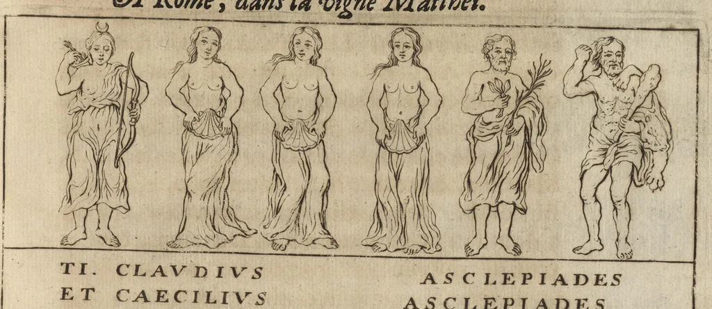 An illustration from Recherches curieuses d'antiquité, contenues en plusieurs dissertations sur des medailles, bas-reliefs, statues, mosaiques, & inscriptions antiques : enrichies d'un grand nombre de figures en taille douce, 1683, leaf 500