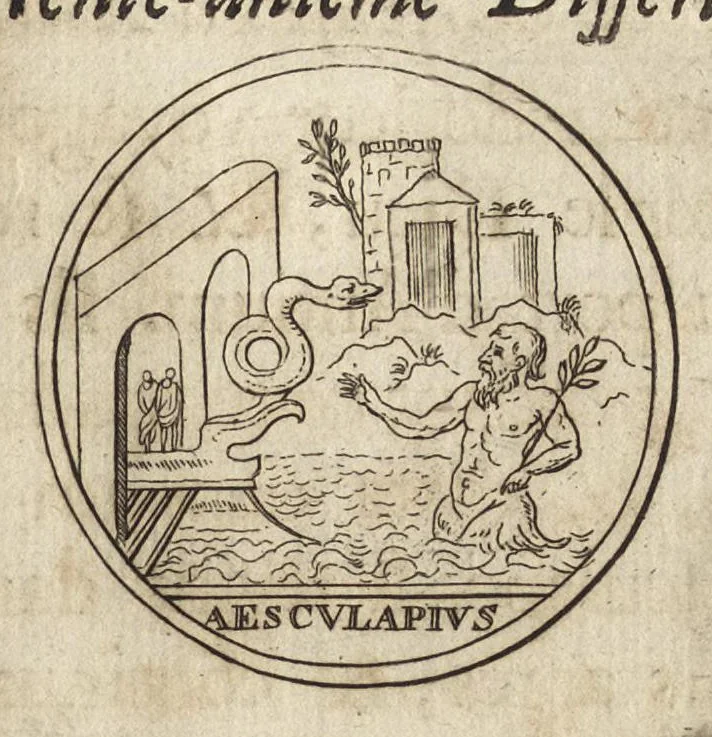 An illustration from Recherches curieuses d'antiquité, contenues en plusieurs dissertations sur des medailles, bas-reliefs, statues, mosaiques, & inscriptions antiques : enrichies d'un grand nombre de figures en taille douce, 1683, leaf 550