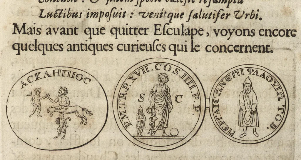 An illustration from Recherches curieuses d'antiquité, contenues en plusieurs dissertations sur des medailles, bas-reliefs, statues, mosaiques, & inscriptions antiques : enrichies d'un grand nombre de figures en taille douce, 1683, leaf 552