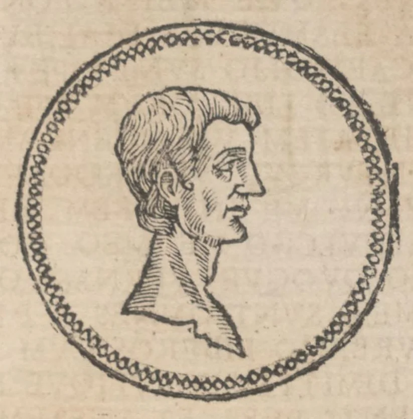 An illustration from Ritratto di Roma antica : nel quale sono figurati i principali tempij, teatri, anfiteatri, cerchi, naumachie, archi trionfali, curie, basiliche, colonne, ordine del trionfo, dignità militari, e ciuili, riti, cerimonie, & altre cose notabili : aggiuntoui di nuouo le vite, & effigie de' primi re di essa, e le grandezze dell'Imperio romano, 1645, leaf 300