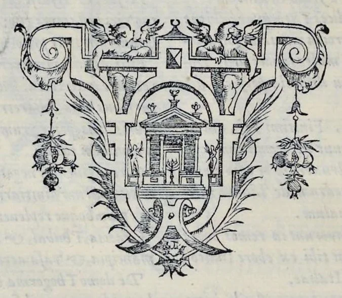 An illustration from Hieronymi Pradi et Ioannis Baptistae Villapandi e Societate Iesv In Ezechielem explanationes et apparatus vrbis ac templi Hierosolymitani : commentariis et imaginibvs illvstratvs : opvs tribvs tomis distinctvm .., 1596, leaf 387
