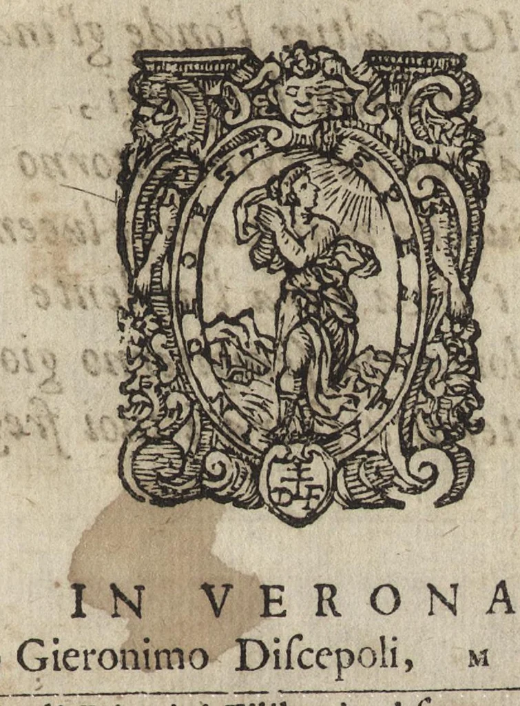 An illustration from Le historie e fatti de' Veronesi ne i tempi del popolo e signori Scaligeri, 1586, leaf 152