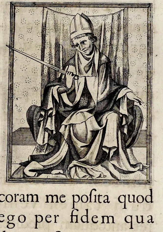 An illustration from Henrici Günteri Thülemarii ... Tractatio de Bulla Aurea, argentea, plumbea et cerea in genere, nec non in specie : de Aurea bulla Caroli IV imperatoris : Accedunt I. Textus Aureae bullae Caroli IV imper. anno 1356 Norimbergae & Metis sancitae ex autographo francofurtano fideliter descriptus. II. Copia MSti Aureae bullae Carolinae, quod in augustissima Bibliotheca vindobenensi invenitur ... III. & IV. Copiae duarum versionum germanicarum Aureae istius bullae, quae in dicta augustissima Bibliotheca caesarea & Curia francofurtana custodiuntur. V. Aurea bulla Andronici imperatoris constantinopolitani cum notis & addit. VI. Aurea bulla brabantina cum commentar. VII. Capitulatio Maximiliani II imperatoris ex originali, quod in serenissimi electoris palatini archivo adservatur, integra edita, 1697, leaf 160