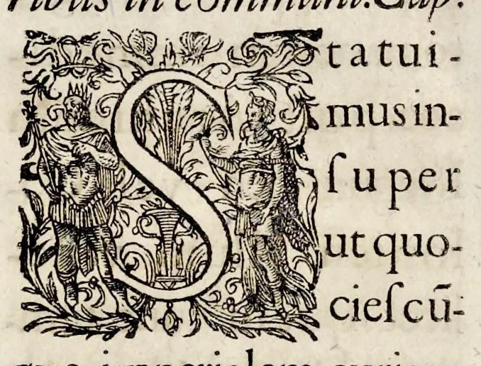 An illustration from Henrici Günteri Thülemarii ... Tractatio de Bulla Aurea, argentea, plumbea et cerea in genere, nec non in specie : de Aurea bulla Caroli IV imperatoris : Accedunt I. Textus Aureae bullae Caroli IV imper. anno 1356 Norimbergae & Metis sancitae ex autographo francofurtano fideliter descriptus. II. Copia MSti Aureae bullae Carolinae, quod in augustissima Bibliotheca vindobenensi invenitur ... III. & IV. Copiae duarum versionum germanicarum Aureae istius bullae, quae in dicta augustissima Bibliotheca caesarea & Curia francofurtana custodiuntur. V. Aurea bulla Andronici imperatoris constantinopolitani cum notis & addit. VI. Aurea bulla brabantina cum commentar. VII. Capitulatio Maximiliani II imperatoris ex originali, quod in serenissimi electoris palatini archivo adservatur, integra edita, 1697, leaf 166