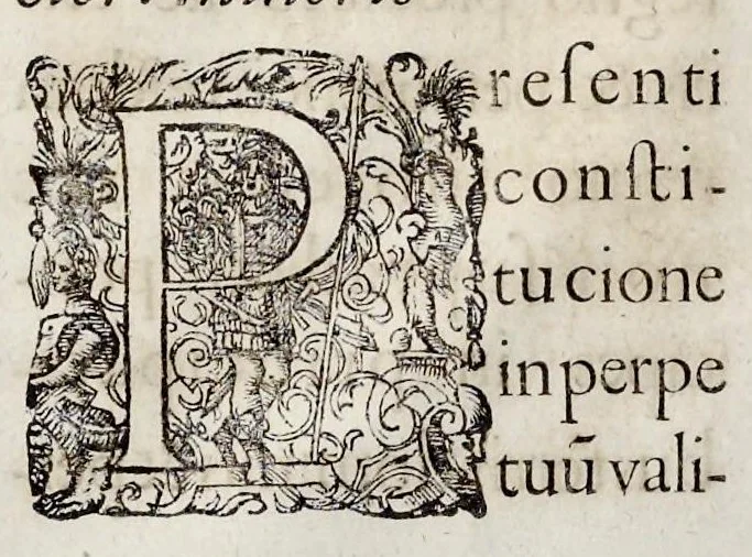 An illustration from Henrici Günteri Thülemarii ... Tractatio de Bulla Aurea, argentea, plumbea et cerea in genere, nec non in specie : de Aurea bulla Caroli IV imperatoris : Accedunt I. Textus Aureae bullae Caroli IV imper. anno 1356 Norimbergae & Metis sancitae ex autographo francofurtano fideliter descriptus. II. Copia MSti Aureae bullae Carolinae, quod in augustissima Bibliotheca vindobenensi invenitur ... III. & IV. Copiae duarum versionum germanicarum Aureae istius bullae, quae in dicta augustissima Bibliotheca caesarea & Curia francofurtana custodiuntur. V. Aurea bulla Andronici imperatoris constantinopolitani cum notis & addit. VI. Aurea bulla brabantina cum commentar. VII. Capitulatio Maximiliani II imperatoris ex originali, quod in serenissimi electoris palatini archivo adservatur, integra edita, 1697, leaf 178