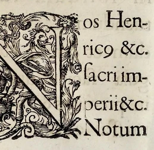 An illustration from Henrici Günteri Thülemarii ... Tractatio de Bulla Aurea, argentea, plumbea et cerea in genere, nec non in specie : de Aurea bulla Caroli IV imperatoris : Accedunt I. Textus Aureae bullae Caroli IV imper. anno 1356 Norimbergae & Metis sancitae ex autographo francofurtano fideliter descriptus. II. Copia MSti Aureae bullae Carolinae, quod in augustissima Bibliotheca vindobenensi invenitur ... III. & IV. Copiae duarum versionum germanicarum Aureae istius bullae, quae in dicta augustissima Bibliotheca caesarea & Curia francofurtana custodiuntur. V. Aurea bulla Andronici imperatoris constantinopolitani cum notis & addit. VI. Aurea bulla brabantina cum commentar. VII. Capitulatio Maximiliani II imperatoris ex originali, quod in serenissimi electoris palatini archivo adservatur, integra edita, 1697, leaf 198