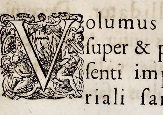 An illustration from Henrici Günteri Thülemarii ... Tractatio de Bulla Aurea, argentea, plumbea et cerea in genere, nec non in specie : de Aurea bulla Caroli IV imperatoris : Accedunt I. Textus Aureae bullae Caroli IV imper. anno 1356 Norimbergae & Metis sancitae ex autographo francofurtano fideliter descriptus. II. Copia MSti Aureae bullae Carolinae, quod in augustissima Bibliotheca vindobenensi invenitur ... III. & IV. Copiae duarum versionum germanicarum Aureae istius bullae, quae in dicta augustissima Bibliotheca caesarea & Curia francofurtana custodiuntur. V. Aurea bulla Andronici imperatoris constantinopolitani cum notis & addit. VI. Aurea bulla brabantina cum commentar. VII. Capitulatio Maximiliani II imperatoris ex originali, quod in serenissimi electoris palatini archivo adservatur, integra edita, 1697, leaf 210