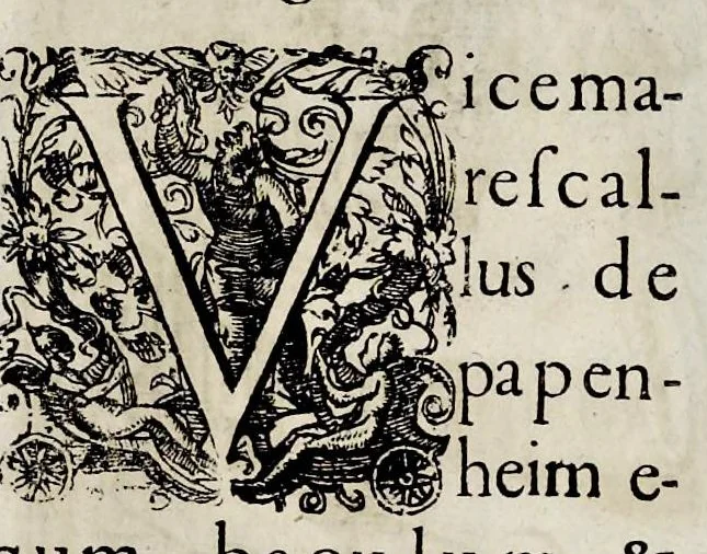 An illustration from Henrici Günteri Thülemarii ... Tractatio de Bulla Aurea, argentea, plumbea et cerea in genere, nec non in specie : de Aurea bulla Caroli IV imperatoris : Accedunt I. Textus Aureae bullae Caroli IV imper. anno 1356 Norimbergae & Metis sancitae ex autographo francofurtano fideliter descriptus. II. Copia MSti Aureae bullae Carolinae, quod in augustissima Bibliotheca vindobenensi invenitur ... III. & IV. Copiae duarum versionum germanicarum Aureae istius bullae, quae in dicta augustissima Bibliotheca caesarea & Curia francofurtana custodiuntur. V. Aurea bulla Andronici imperatoris constantinopolitani cum notis & addit. VI. Aurea bulla brabantina cum commentar. VII. Capitulatio Maximiliani II imperatoris ex originali, quod in serenissimi electoris palatini archivo adservatur, integra edita, 1697, leaf 220
