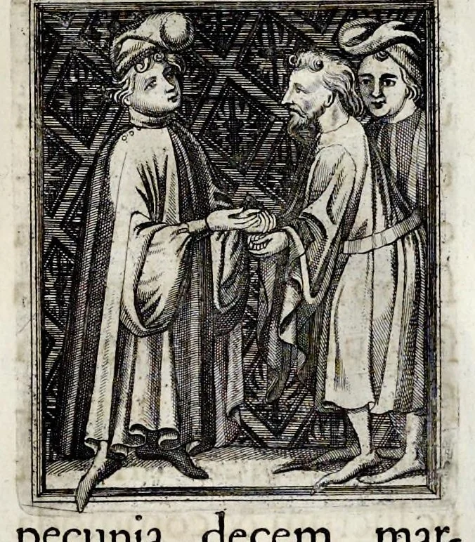 An illustration from Henrici Günteri Thülemarii ... Tractatio de Bulla Aurea, argentea, plumbea et cerea in genere, nec non in specie : de Aurea bulla Caroli IV imperatoris : Accedunt I. Textus Aureae bullae Caroli IV imper. anno 1356 Norimbergae & Metis sancitae ex autographo francofurtano fideliter descriptus. II. Copia MSti Aureae bullae Carolinae, quod in augustissima Bibliotheca vindobenensi invenitur ... III. & IV. Copiae duarum versionum germanicarum Aureae istius bullae, quae in dicta augustissima Bibliotheca caesarea & Curia francofurtana custodiuntur. V. Aurea bulla Andronici imperatoris constantinopolitani cum notis & addit. VI. Aurea bulla brabantina cum commentar. VII. Capitulatio Maximiliani II imperatoris ex originali, quod in serenissimi electoris palatini archivo adservatur, integra edita, 1697, leaf 226
