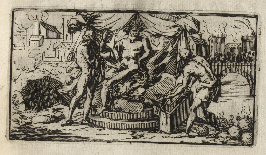 An illustration from L'art de jetter les bombes, 1683, leaf 332