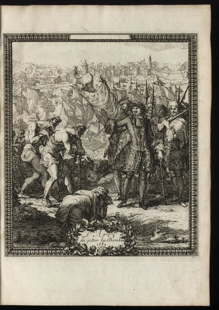 An illustration from L'art de jetter les bombes, 1683, leaf 6