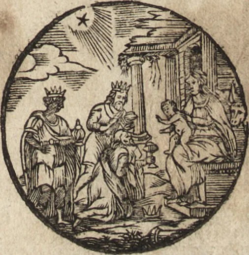 An illustration from Sancti Agobardi Archiepiscopi Lugdunensis opera : item epistolae et opuscula Leidradi et Amulonis, archiepiscoporum Lugdunensium, 1666, leaf 8