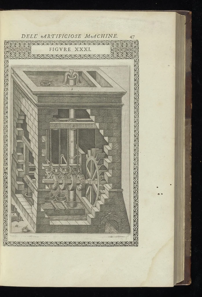 An illustration from Le diverse et artificiose machine, 1588, leaf 130