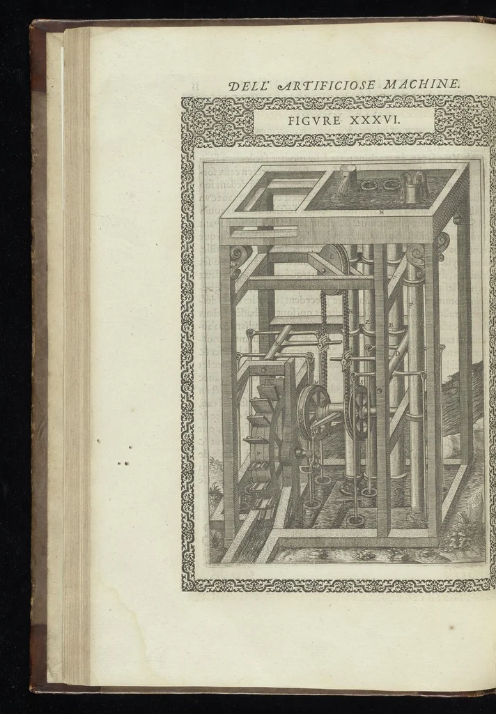 An illustration from Le diverse et artificiose machine, 1588, leaf 147