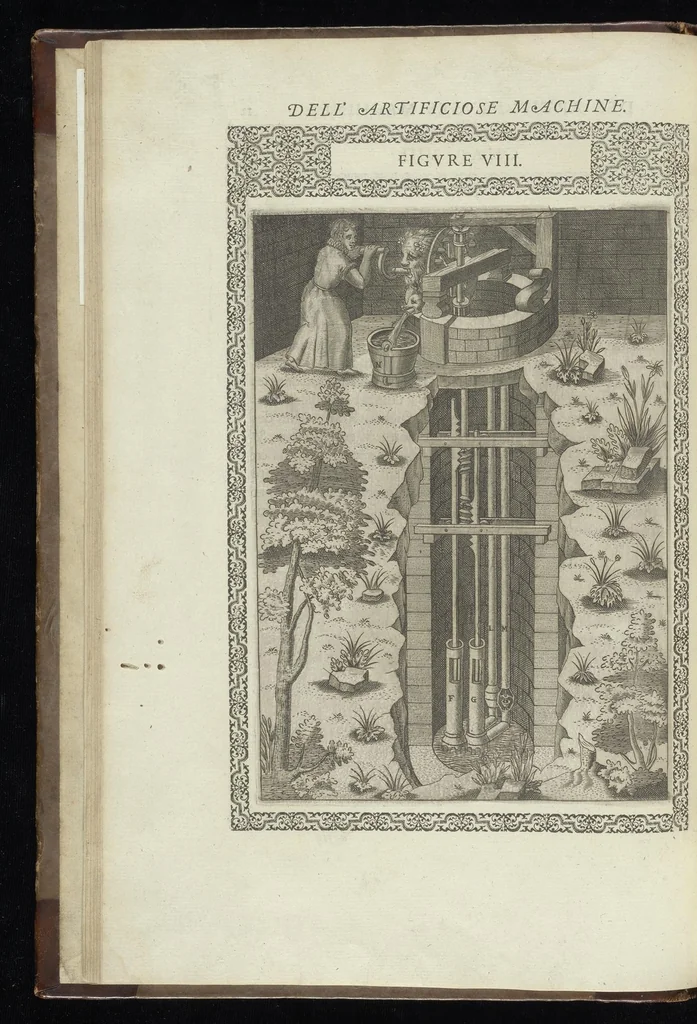 An illustration from Le diverse et artificiose machine, 1588, leaf 61