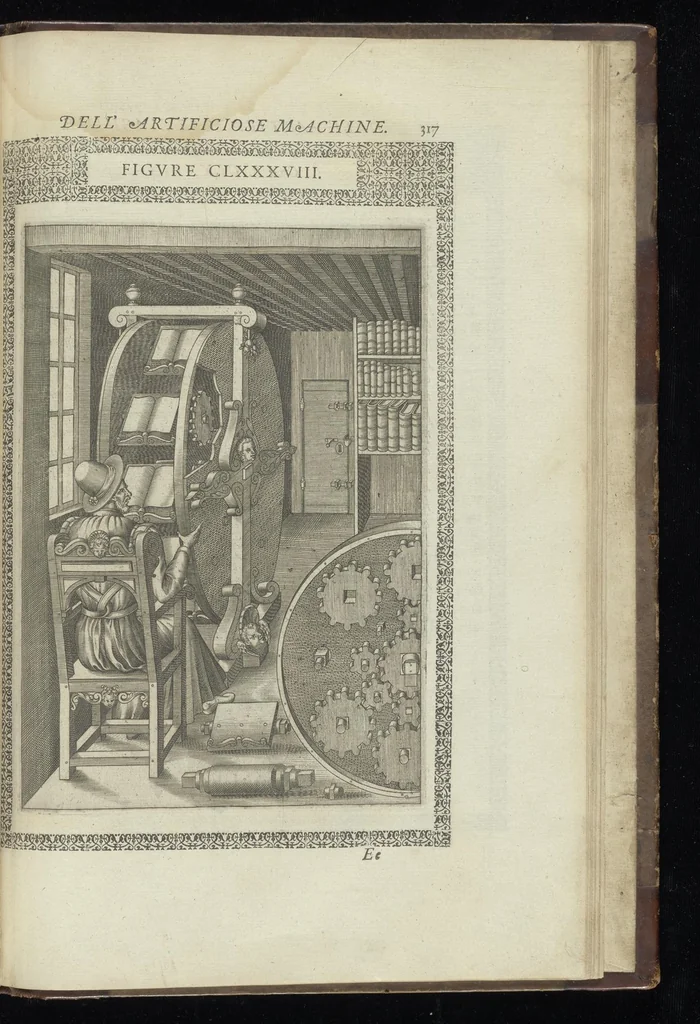 An illustration from Le diverse et artificiose machine, 1588, leaf 672