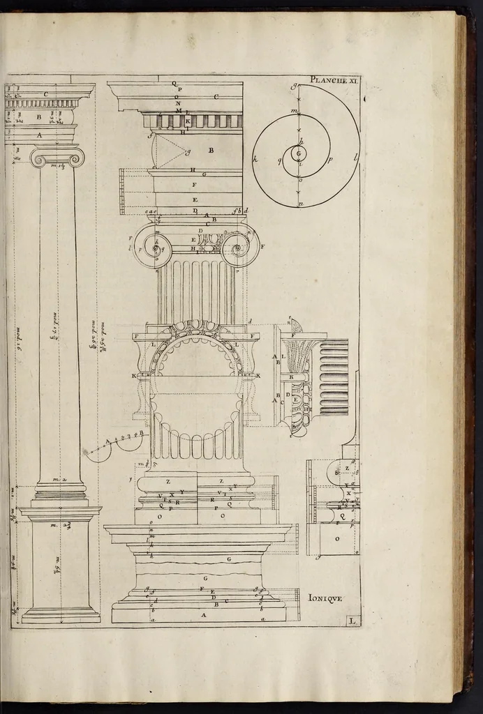 An illustration from Cours d'architecture enseigné dans l'Academie royale d'architecture ..., 1698, leaf 100