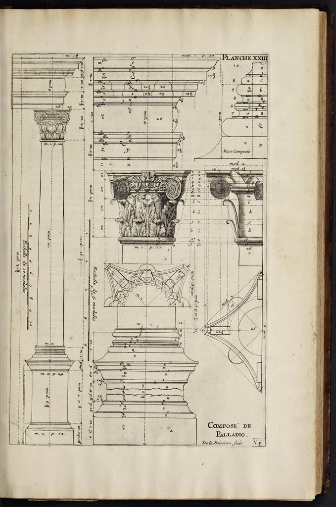 An illustration from Cours d'architecture enseigné dans l'Academie royale d'architecture ..., 1698, leaf 174
