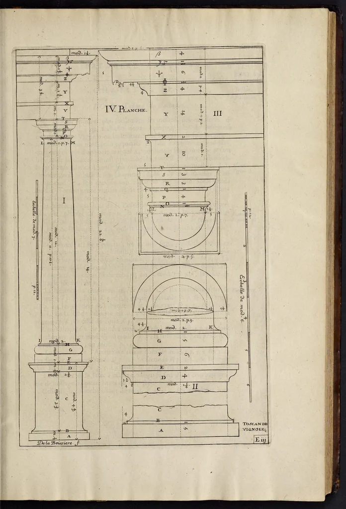 An illustration from Cours d'architecture enseigné dans l'Academie royale d'architecture ..., 1698, leaf 56