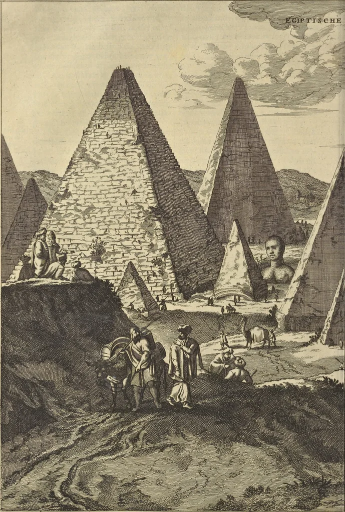 An illustration from Naukeurige beschrijvinge der Afrikaensche gewesten van Egypten, Barbaryen, Libyen, Biledulgerid, Negroslant, Guinea, Ethiopiën, Abyssinie ... : getrokken uit verscheyde hedendaegse lantbeschrijvers en geschriften van bereisde ondersoekers dier landen, 1668, leaf 141