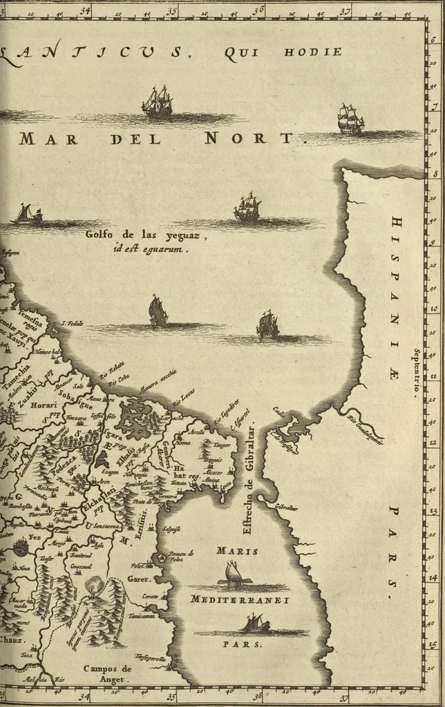 An illustration from Naukeurige beschrijvinge der Afrikaensche gewesten van Egypten, Barbaryen, Libyen, Biledulgerid, Negroslant, Guinea, Ethiopiën, Abyssinie ... : getrokken uit verscheyde hedendaegse lantbeschrijvers en geschriften van bereisde ondersoekers dier landen, 1668, leaf 260