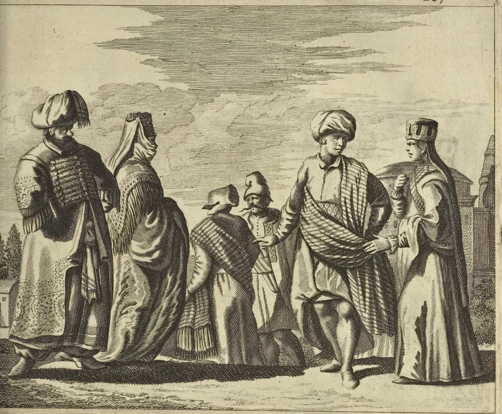An illustration from Naukeurige beschrijvinge der Afrikaensche gewesten van Egypten, Barbaryen, Libyen, Biledulgerid, Negroslant, Guinea, Ethiopiën, Abyssinie ... : getrokken uit verscheyde hedendaegse lantbeschrijvers en geschriften van bereisde ondersoekers dier landen, 1668, leaf 372