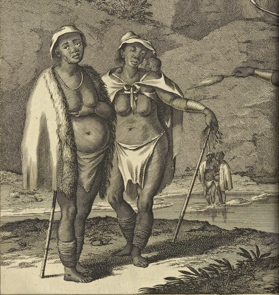 An illustration from Naukeurige beschrijvinge der Afrikaensche gewesten van Egypten, Barbaryen, Libyen, Biledulgerid, Negroslant, Guinea, Ethiopiën, Abyssinie ... : getrokken uit verscheyde hedendaegse lantbeschrijvers en geschriften van bereisde ondersoekers dier landen, 1668, leaf 855
