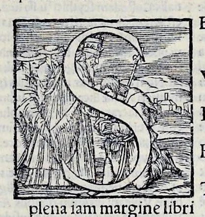 An illustration from Ivnii Ivvenalis Aqvinatis Satyrographi opvs : nunc demvm ab omnibvs mendis purgatum, & pluribus collatis exemplaribus suo candori restitutum, 1548, leaf 16