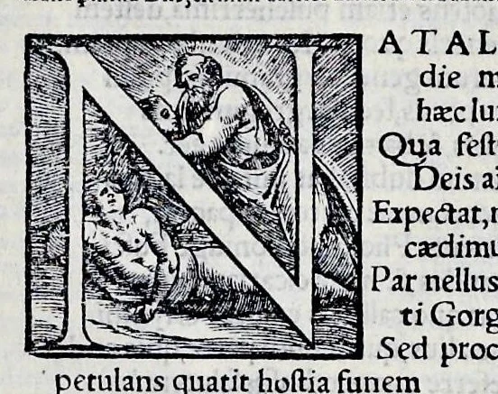 An illustration from Ivnii Ivvenalis Aqvinatis Satyrographi opvs : nunc demvm ab omnibvs mendis purgatum, & pluribus collatis exemplaribus suo candori restitutum, 1548, leaf 250