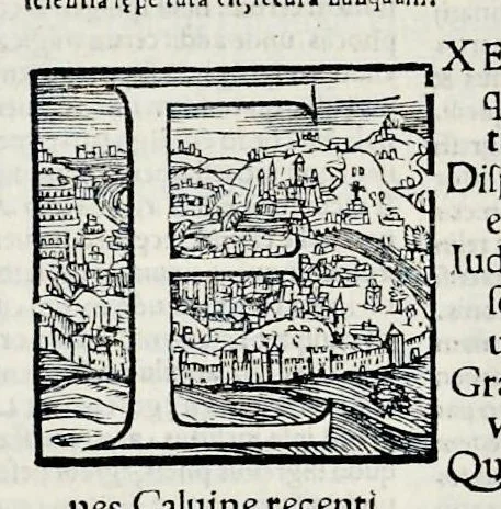 An illustration from Ivnii Ivvenalis Aqvinatis Satyrographi opvs : nunc demvm ab omnibvs mendis purgatum, & pluribus collatis exemplaribus suo candori restitutum, 1548, leaf 257