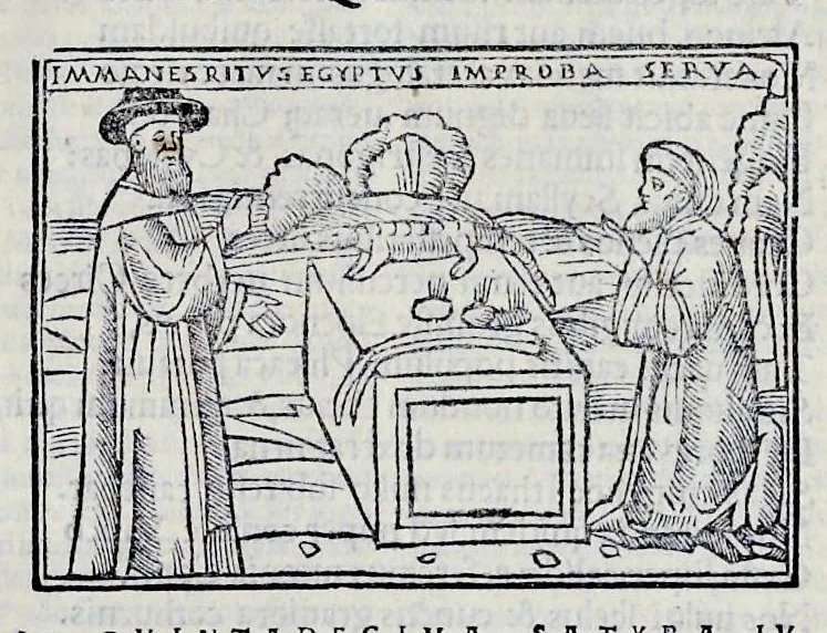 An illustration from Ivnii Ivvenalis Aqvinatis Satyrographi opvs : nunc demvm ab omnibvs mendis purgatum, & pluribus collatis exemplaribus suo candori restitutum, 1548, leaf 288